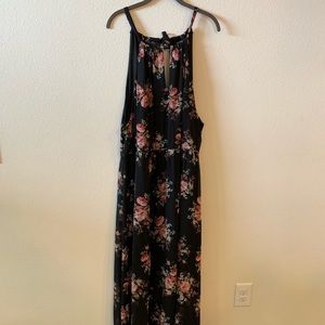 Torrid Floral Tie Neck Maxi Dress - Size 5